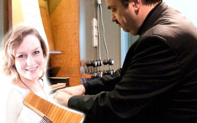 Die Internasionaal-bekende Martin Mans saam met panfluitspeler, Carina Bossenbroek wat in Stanford gaan optree  